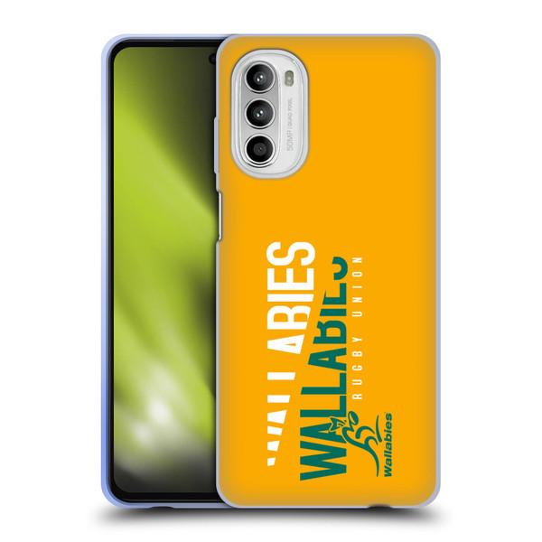 Australia National Rugby Union Team Wallabies Linebreak Yellow Soft Gel Case for Motorola Moto G52