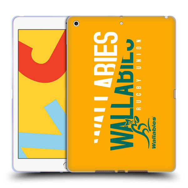 Australia National Rugby Union Team Wallabies Linebreak Yellow Soft Gel Case for Apple iPad 10.2 2019/2020/2021