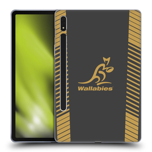 Australia National Rugby Union Team Wallabies Replica Grey Soft Gel Case for Samsung Galaxy Tab S8