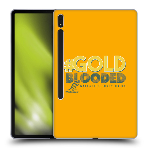 Australia National Rugby Union Team Wallabies Goldblooded Soft Gel Case for Samsung Galaxy Tab S8 Plus