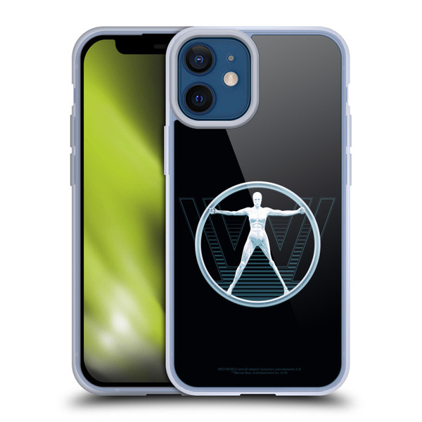 Westworld Logos The Vitruvian Man Soft Gel Case for Apple iPhone 12 Mini