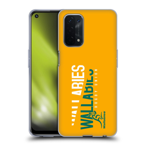 Australia National Rugby Union Team Wallabies Linebreak Yellow Soft Gel Case for OPPO A54 5G
