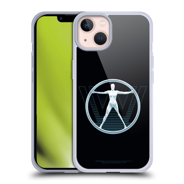 Westworld Logos The Vitruvian Man Soft Gel Case for Apple iPhone 13