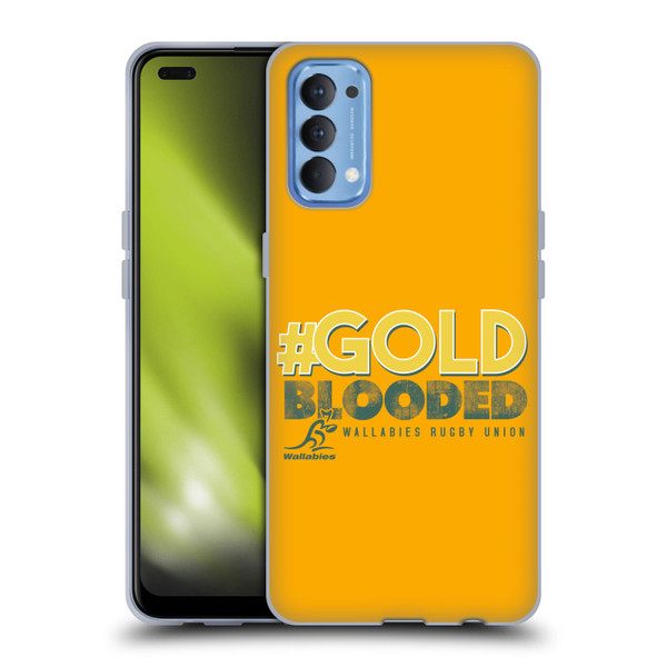 Australia National Rugby Union Team Wallabies Goldblooded Soft Gel Case for OPPO Reno 4 5G