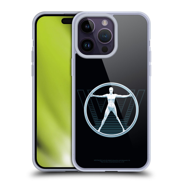Westworld Logos The Vitruvian Man Soft Gel Case for Apple iPhone 14 Pro Max