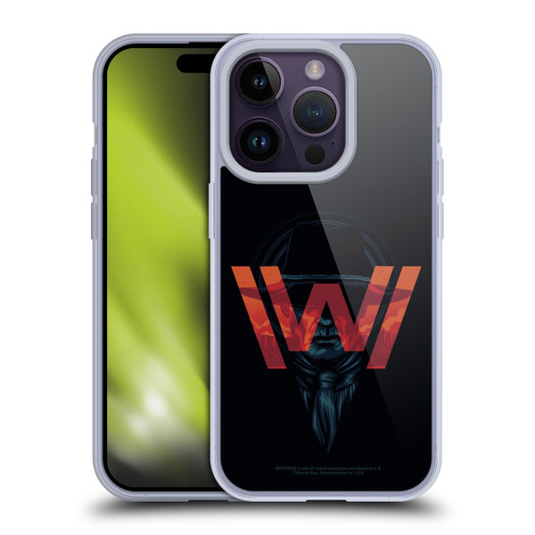 Westworld Logos Man In Black Soft Gel Case for Apple iPhone 14 Pro