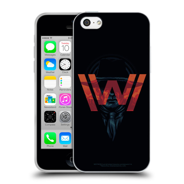 Westworld Logos Man In Black Soft Gel Case for Apple iPhone 5c