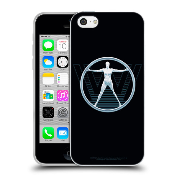 Westworld Logos The Vitruvian Man Soft Gel Case for Apple iPhone 5c