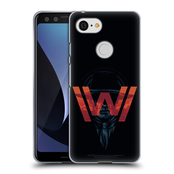 Westworld Logos Man In Black Soft Gel Case for Google Pixel 3