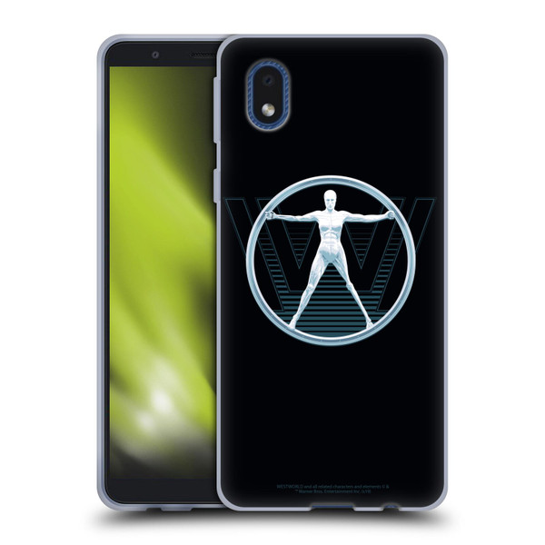 Westworld Logos The Vitruvian Man Soft Gel Case for Samsung Galaxy A01 Core (2020)