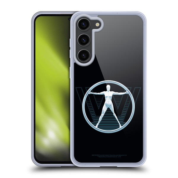 Westworld Logos The Vitruvian Man Soft Gel Case for Samsung Galaxy S23+ 5G