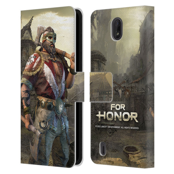 For Honor Characters Berserker Leather Book Wallet Case Cover For Nokia C01 Plus/C1 2nd Edition
