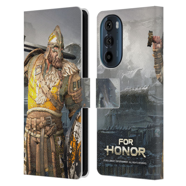 For Honor Characters Warlord Leather Book Wallet Case Cover For Motorola Edge 30