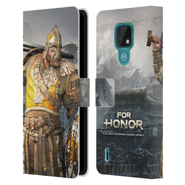 For Honor Characters Warlord Leather Book Wallet Case Cover For Motorola Moto E7