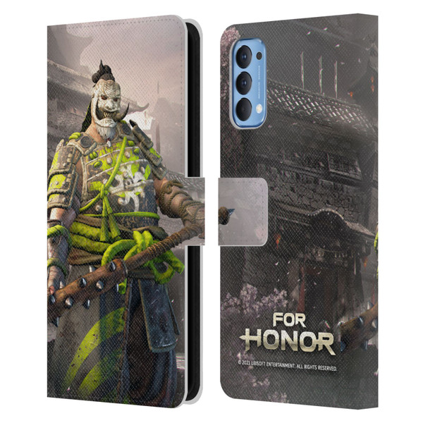 For Honor Characters Shugoki Leather Book Wallet Case Cover For OPPO Reno 4 5G