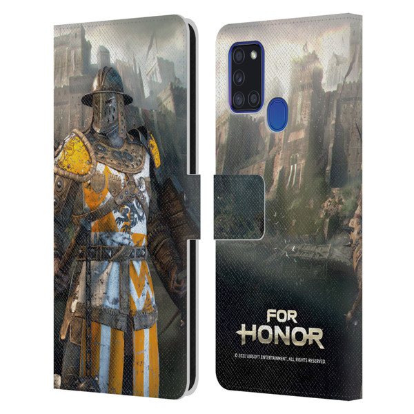 For Honor Characters Conqueror Leather Book Wallet Case Cover For Samsung Galaxy A21s (2020)