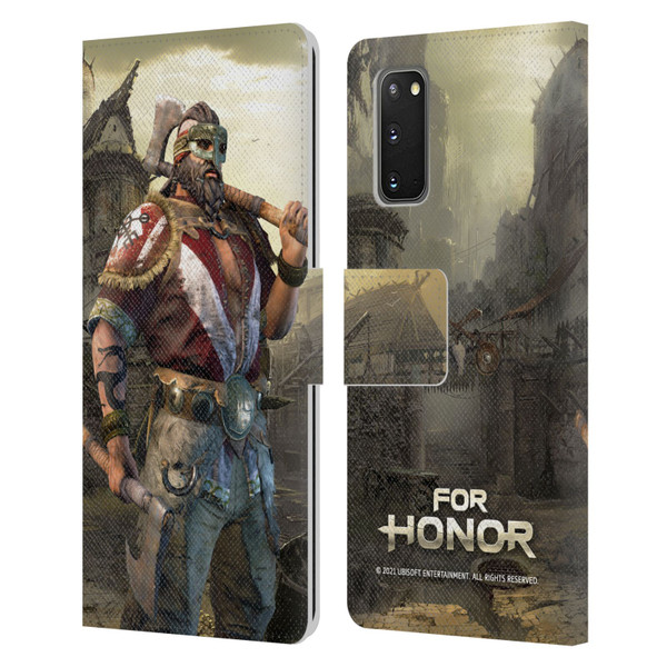 For Honor Characters Berserker Leather Book Wallet Case Cover For Samsung Galaxy S20 / S20 5G