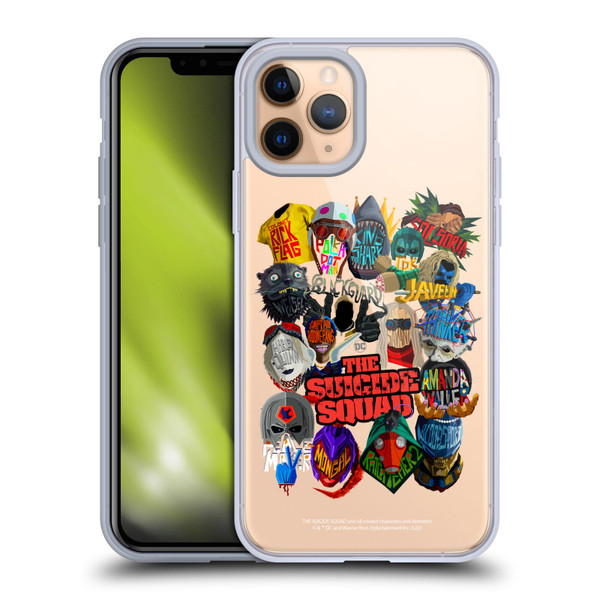 The Suicide Squad 2021 Character Poster Group Head Soft Gel Case for Apple iPhone 11 Pro