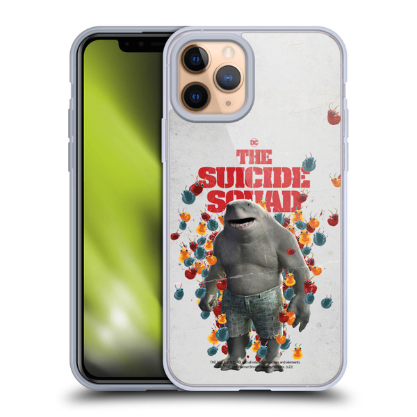 The Suicide Squad 2021 Character Poster King Shark Soft Gel Case for Apple iPhone 11 Pro