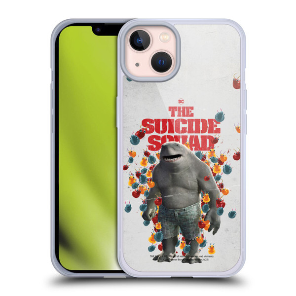 The Suicide Squad 2021 Character Poster King Shark Soft Gel Case for Apple iPhone 13