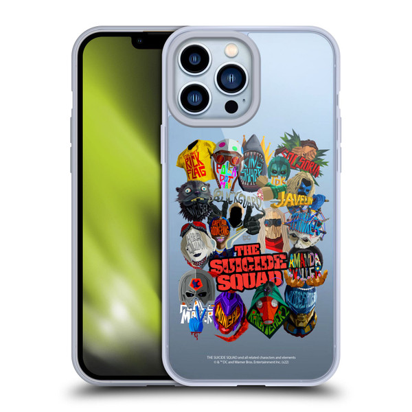 The Suicide Squad 2021 Character Poster Group Head Soft Gel Case for Apple iPhone 13 Pro Max & MagSafe