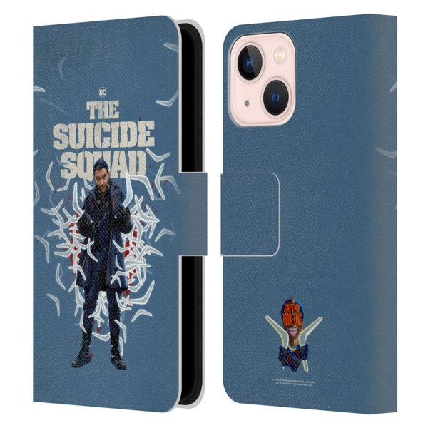 The Suicide Squad 2021 Character Poster Captain Boomerang Leather Book Wallet Case Cover For Apple iPhone 13 Mini