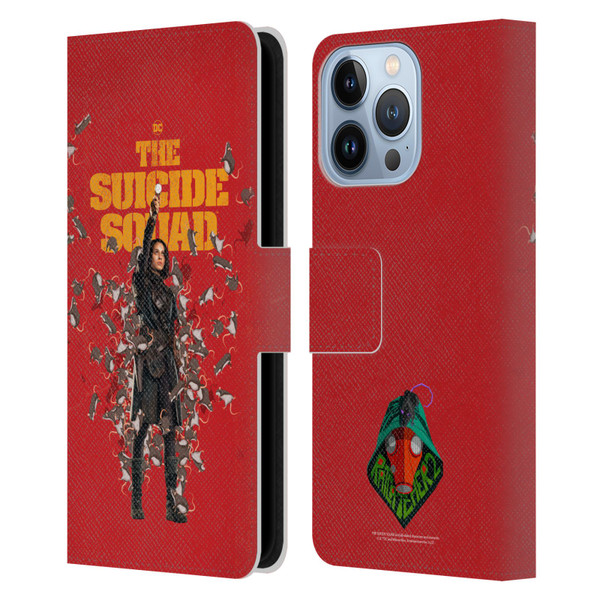 The Suicide Squad 2021 Character Poster Ratcatcher Leather Book Wallet Case Cover For Apple iPhone 13 Pro