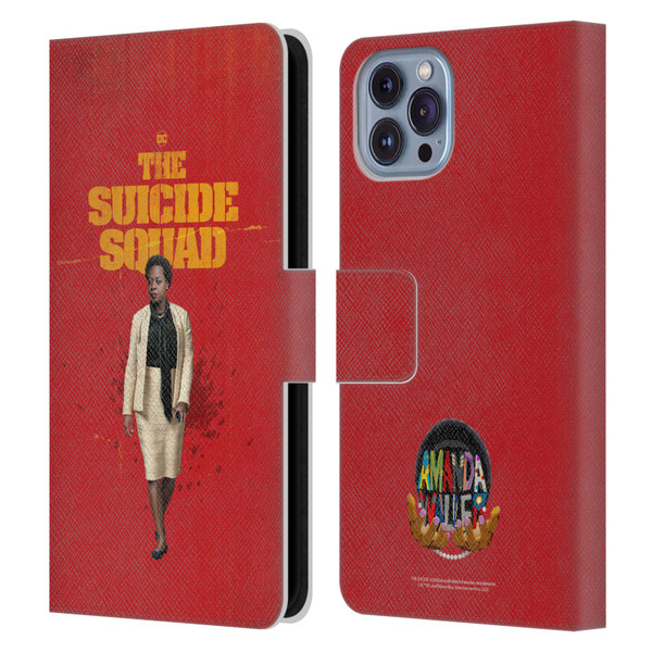 The Suicide Squad 2021 Character Poster Amanda Waller Leather Book Wallet Case Cover For Apple iPhone 14
