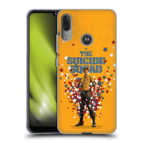 The Suicide Squad 2021 Character Poster Rick Flag Soft Gel Case for Motorola Moto E6 Plus