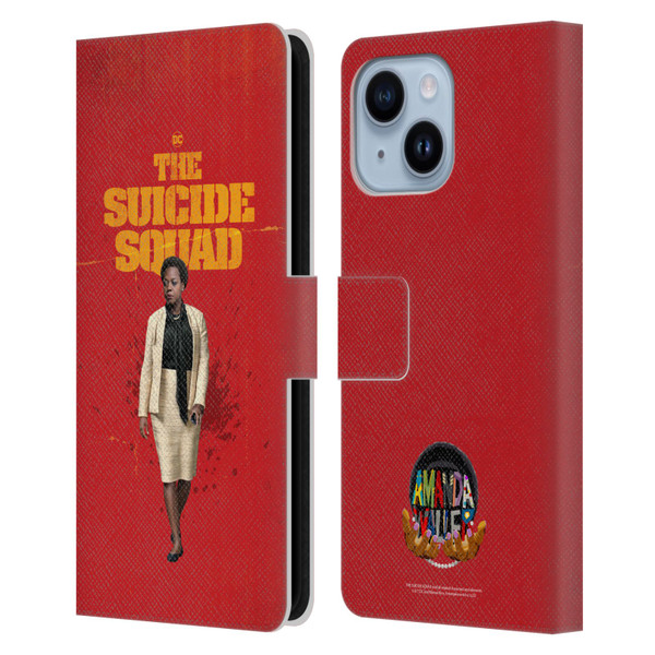 The Suicide Squad 2021 Character Poster Amanda Waller Leather Book Wallet Case Cover For Apple iPhone 14 Plus