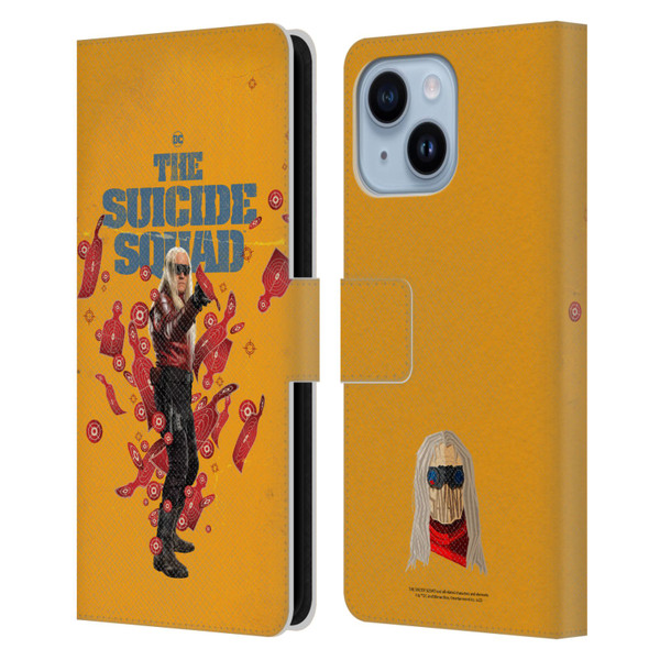 The Suicide Squad 2021 Character Poster Savant Leather Book Wallet Case Cover For Apple iPhone 14 Plus
