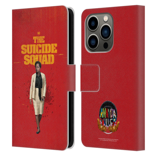 The Suicide Squad 2021 Character Poster Amanda Waller Leather Book Wallet Case Cover For Apple iPhone 14 Pro