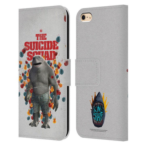 The Suicide Squad 2021 Character Poster King Shark Leather Book Wallet Case Cover For Apple iPhone 6 / iPhone 6s