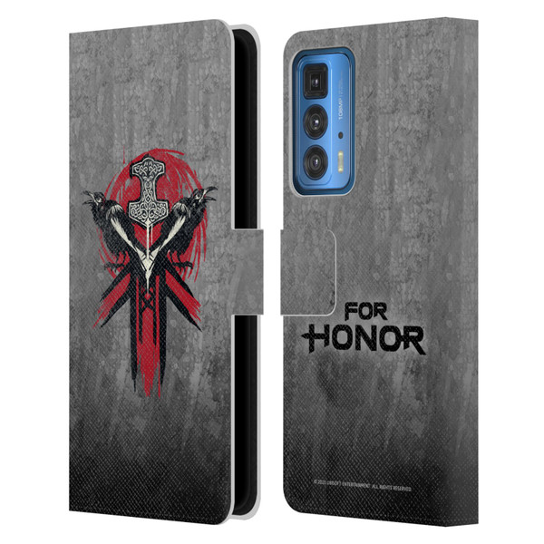 For Honor Icons Viking Leather Book Wallet Case Cover For Motorola Edge 20 Pro