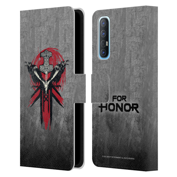 For Honor Icons Viking Leather Book Wallet Case Cover For OPPO Find X2 Neo 5G