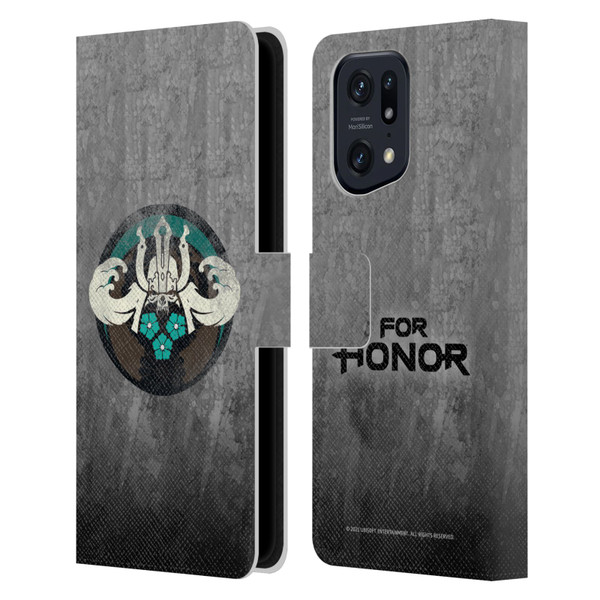 For Honor Icons Samurai Leather Book Wallet Case Cover For OPPO Find X5 Pro