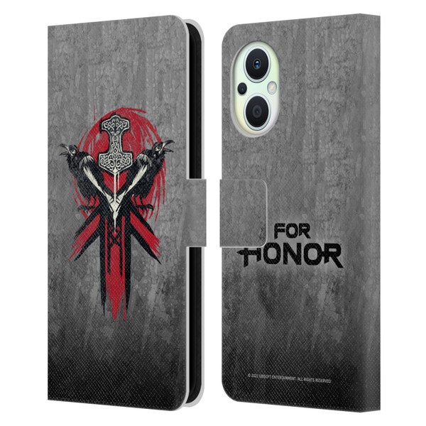 For Honor Icons Viking Leather Book Wallet Case Cover For OPPO Reno8 Lite