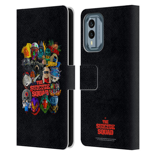 The Suicide Squad 2021 Character Poster Group Head Leather Book Wallet Case Cover For Nokia X30