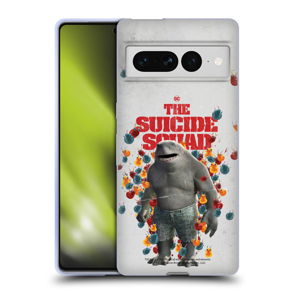 The Suicide Squad 2021 Character Poster King Shark Soft Gel Case for Google Pixel 7 Pro