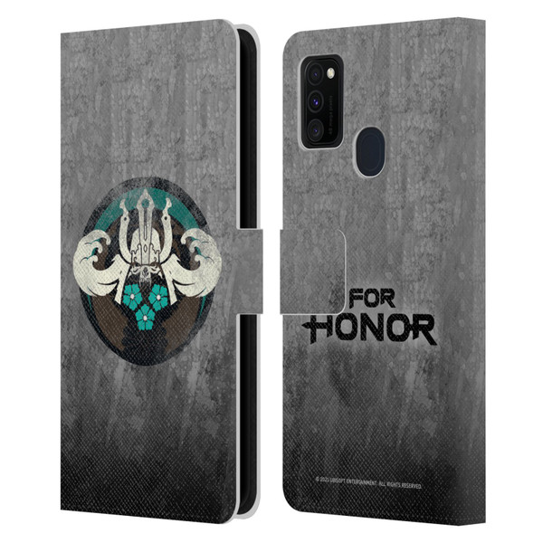 For Honor Icons Samurai Leather Book Wallet Case Cover For Samsung Galaxy M30s (2019)/M21 (2020)