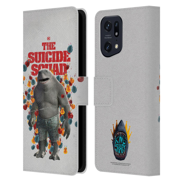 The Suicide Squad 2021 Character Poster King Shark Leather Book Wallet Case Cover For OPPO Find X5