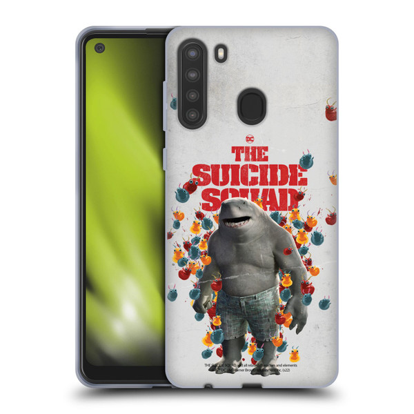 The Suicide Squad 2021 Character Poster King Shark Soft Gel Case for Samsung Galaxy A21 (2020)