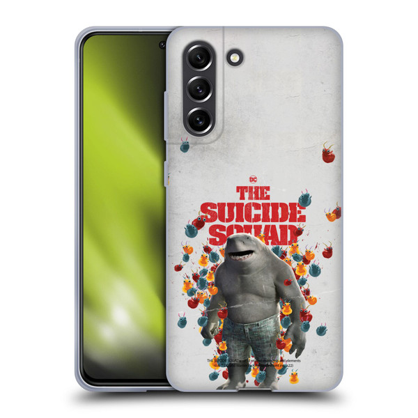 The Suicide Squad 2021 Character Poster King Shark Soft Gel Case for Samsung Galaxy S21 FE 5G