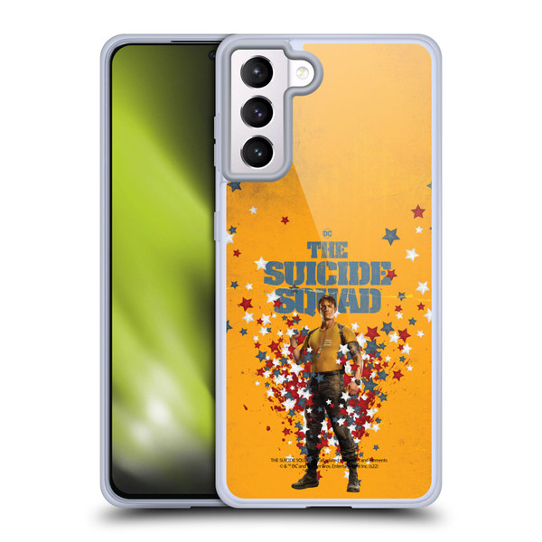 The Suicide Squad 2021 Character Poster Rick Flag Soft Gel Case for Samsung Galaxy S21+ 5G