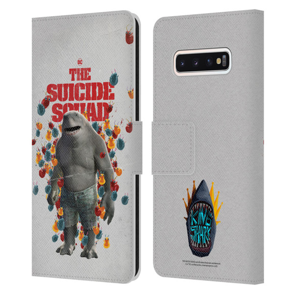 The Suicide Squad 2021 Character Poster King Shark Leather Book Wallet Case Cover For Samsung Galaxy S10