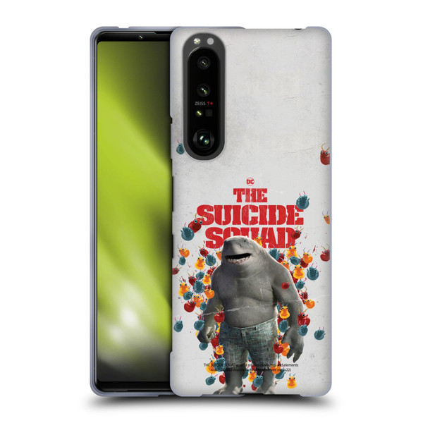 The Suicide Squad 2021 Character Poster King Shark Soft Gel Case for Sony Xperia 1 III