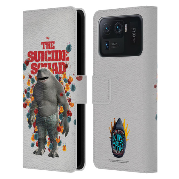 The Suicide Squad 2021 Character Poster King Shark Leather Book Wallet Case Cover For Xiaomi Mi 11 Ultra