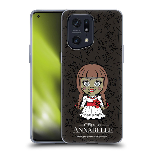 Annabelle Graphics Character Art Soft Gel Case for OPPO Find X5 Pro