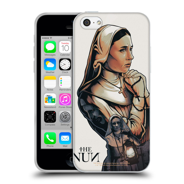 The Nun Valak Graphics Pray 2 Soft Gel Case for Apple iPhone 5c