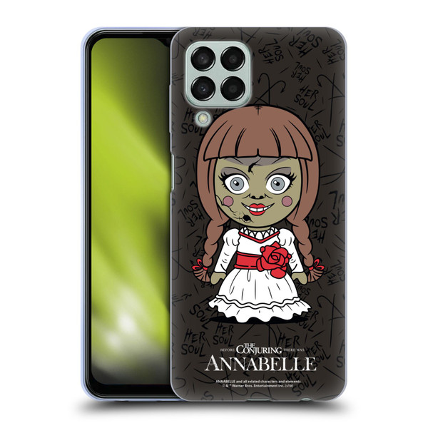 Annabelle Graphics Character Art Soft Gel Case for Samsung Galaxy M33 (2022)